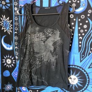 Harley Davidson Mesh Sleeve Tank Top
